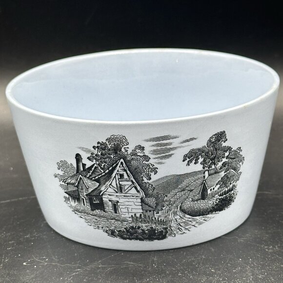 Copeland Spode Small Bowl Blue Rural Scene Duncan Transferware Farmhouse England - Picture 3 of 10